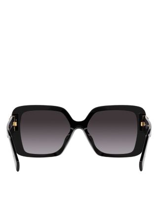 miu miu サングラス　ブラック　スクエア MIU MIU】ロゴ スクエア サングラス 関税送料込み (MiuMiu
