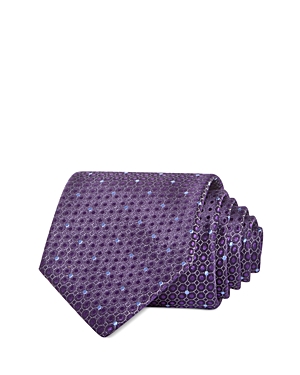 The Men's Store At Bloomingdale's Micro Dot Medallion Silk Classic Tie - 100% Exclusive In Purple