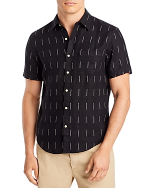 Alex Crane Ola Regular Fit Linen Shirt In Night Rain