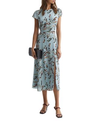 REISS - Livia Blurred Floral Midi Dress