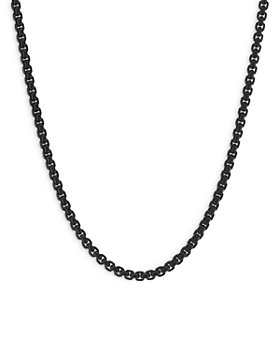 David Yurman - 14K Yellow Gold & Black Acrylic Stainless Steel DY Bel Aire Box Link Chain Necklace, 18"