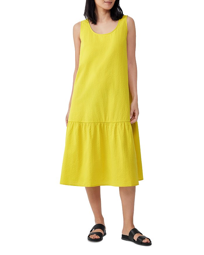 Eileen Fisher Scoop Neck Linen Dress | Bloomingdale's