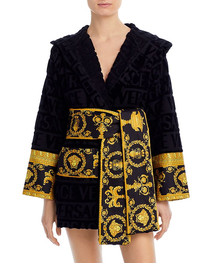 Versace - I Heart Baroque Short Hooded Bath Robe