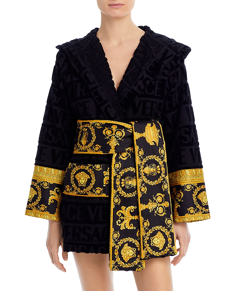 Versace I Heart Baroque Short Hooded Bath Robe