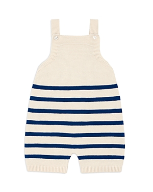 Minnow Unisex Breton Striped Overall - Baby, Little Kid In Navy