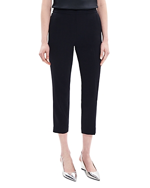 Theory Treeca Admiral Pull-on Crop Pants In Nocturnal Navy