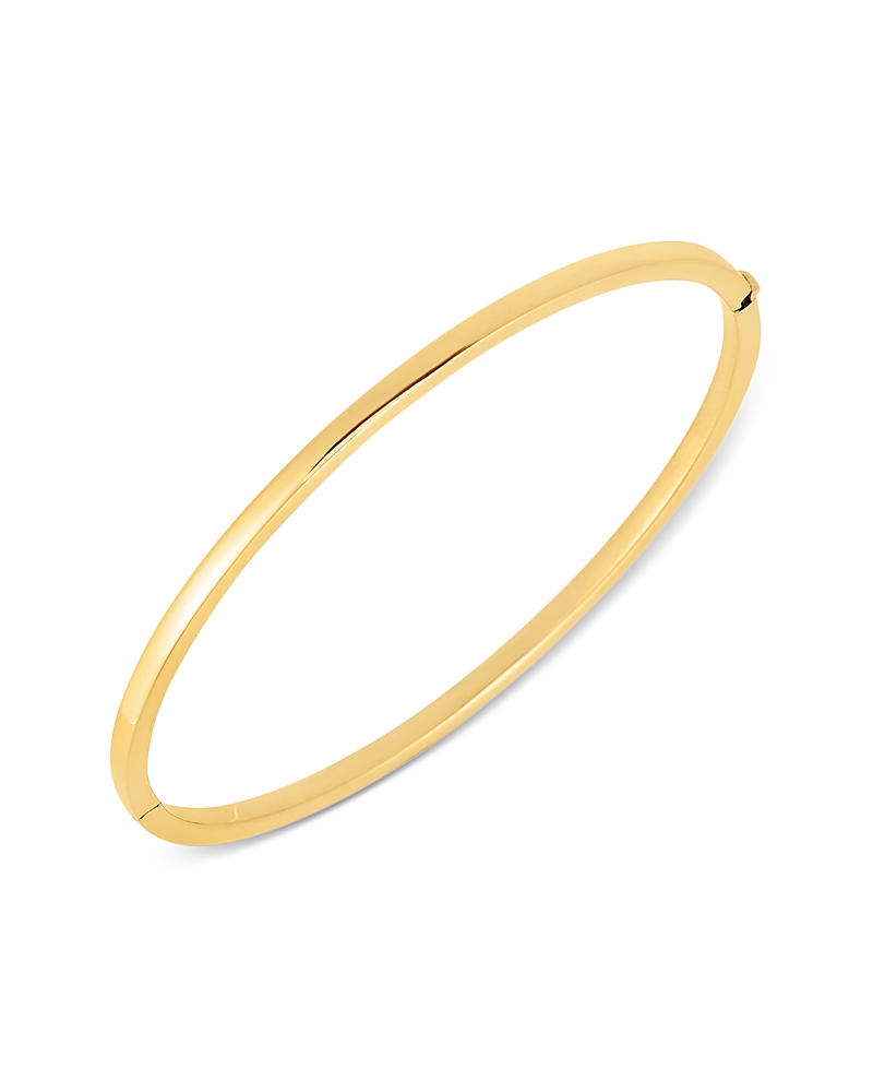 Roberto Coin Thin 18k Gold Oval Bangle In Gold