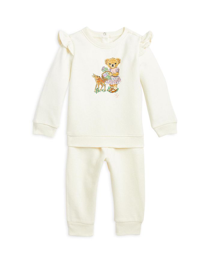 Ralph Lauren - Girls' Polo Bear Fleece Sweatshirt & Pants Set - Baby