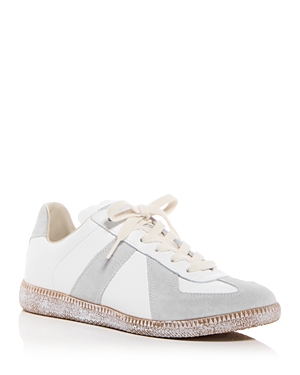 Shop Maison Margiela Women's Replica Low Top Sneakers In Gray/white