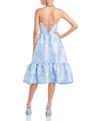 Virginia Ruffled Hem Strapless Dress