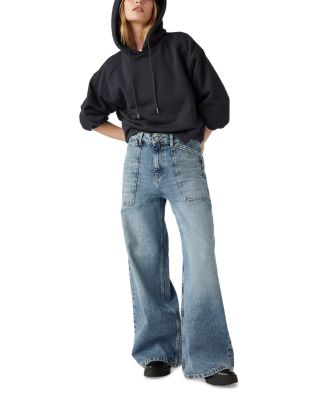 Mellou Wide Leg Jeans in Light Used Blue