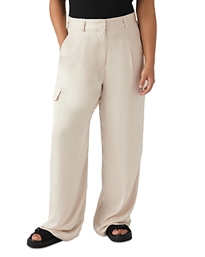 Shop Ba&sh Ba & Sh Cary Wide Leg Cargo Pants In Champagne