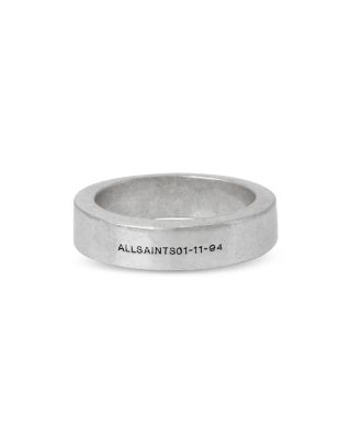 Logo Band Ring in Sterling Silver 