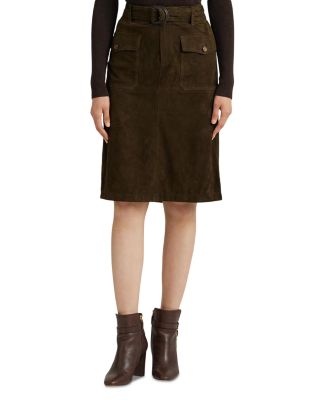 Ralph Lauren - Suede Pencil Skirt