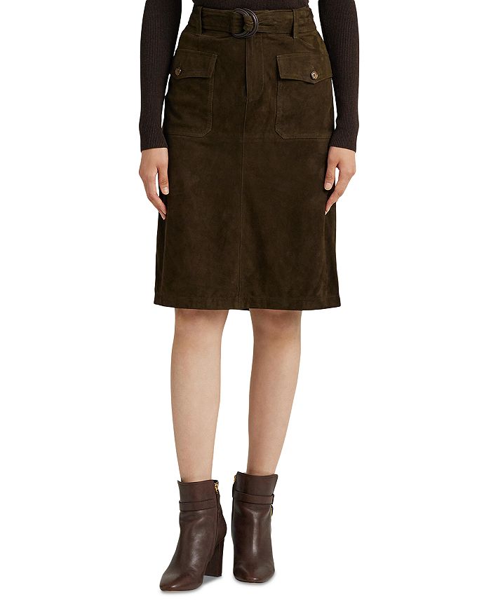 Ralph Lauren Suede Pencil Skirt | Bloomingdale's
