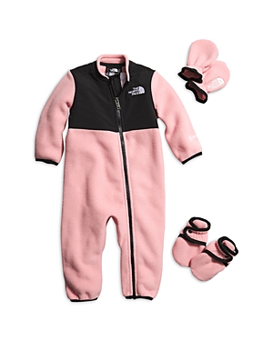 Shop The North Face Unisex Denali Coverall, Mittens & Booties Three Piece Set - Baby In Shady Rose