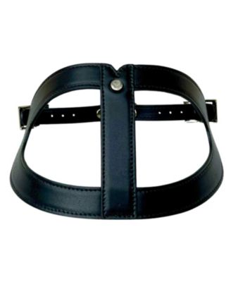 Shaya Pets Black Leather Adjustable Dog Harness