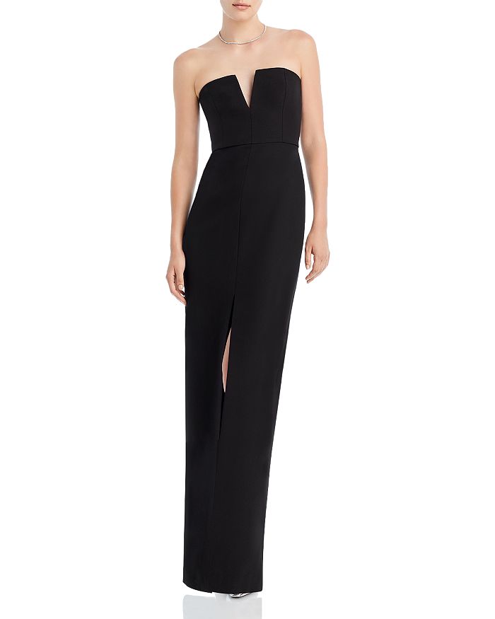 BCBGMAXAZRIA Strapless Crepe Gown - 100% Exclusive | Bloomingdale's