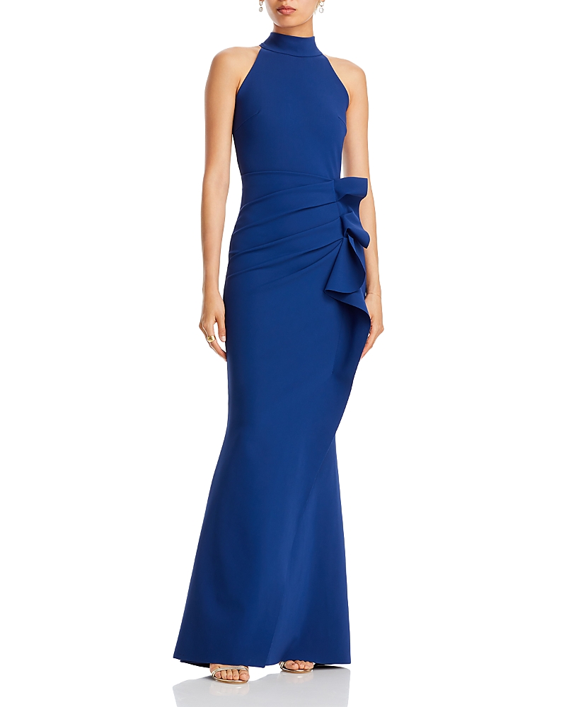 Chiara Boni La Petite Robe Gudrum Sleeveless Mermaid Gown -exclusive In Blue
