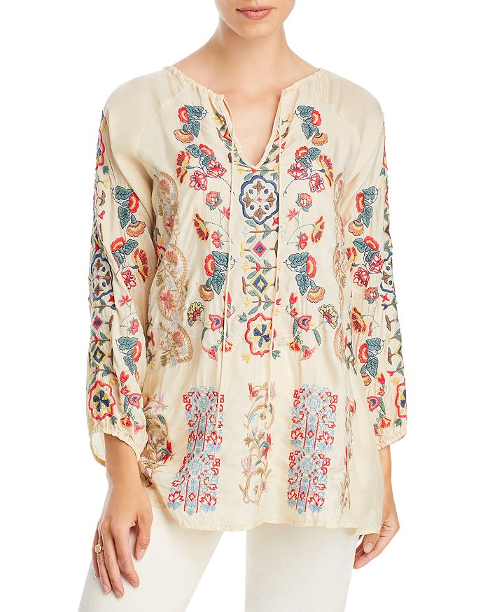Johnny Was Akira Embroidered Blouse | Bloomingdale's