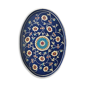 Shop Les Ottomans Iron Tray, 19 In Blue