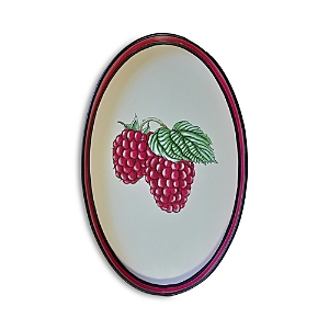 Les Ottomans Raspberry Iron Tray, 13 In Raspberries