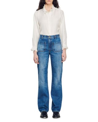 Moore High Rise Flare Jeans in Blue Jean