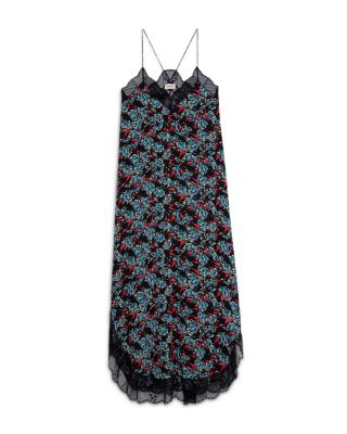 Silk Ristyl Lace Trim Slip Dress
