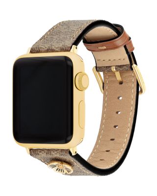 Signature Canvas & Leather Band for Apple Watch&reg;, 38/40/41mm