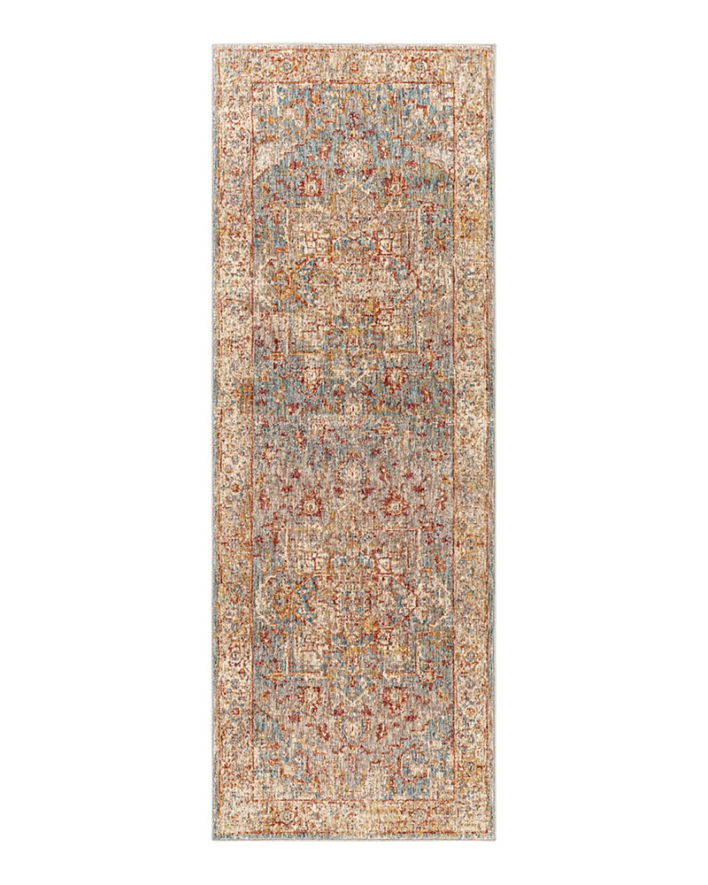 Surya Mirabel Mbe 2310 Runner Area Rug, 2'7 X 10' In Mist/red