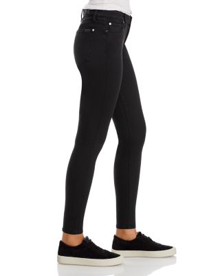 Slim Illusion High Rise Ankle Skinny Jeans in Luxe Black