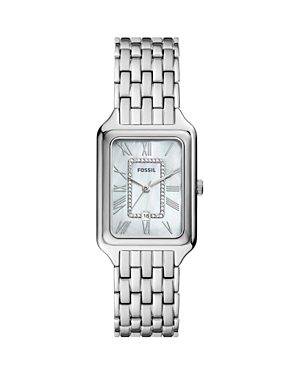 Shop Fossil Raquel Watch, 26mm X 32mm In White/silver