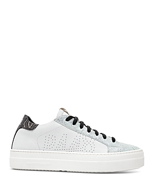 P448 Women's F23 Thea Lace Up Low Top Sneakers In White/pacific
