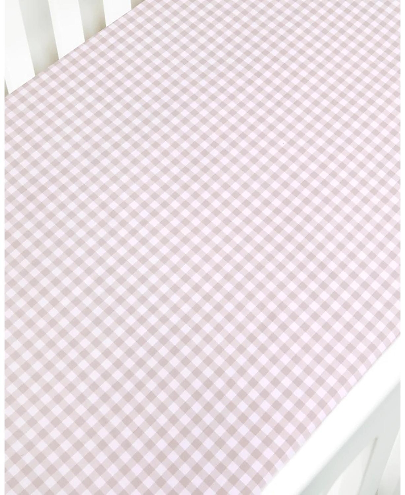 Gooselings Picnic Gingham Crib Sheet