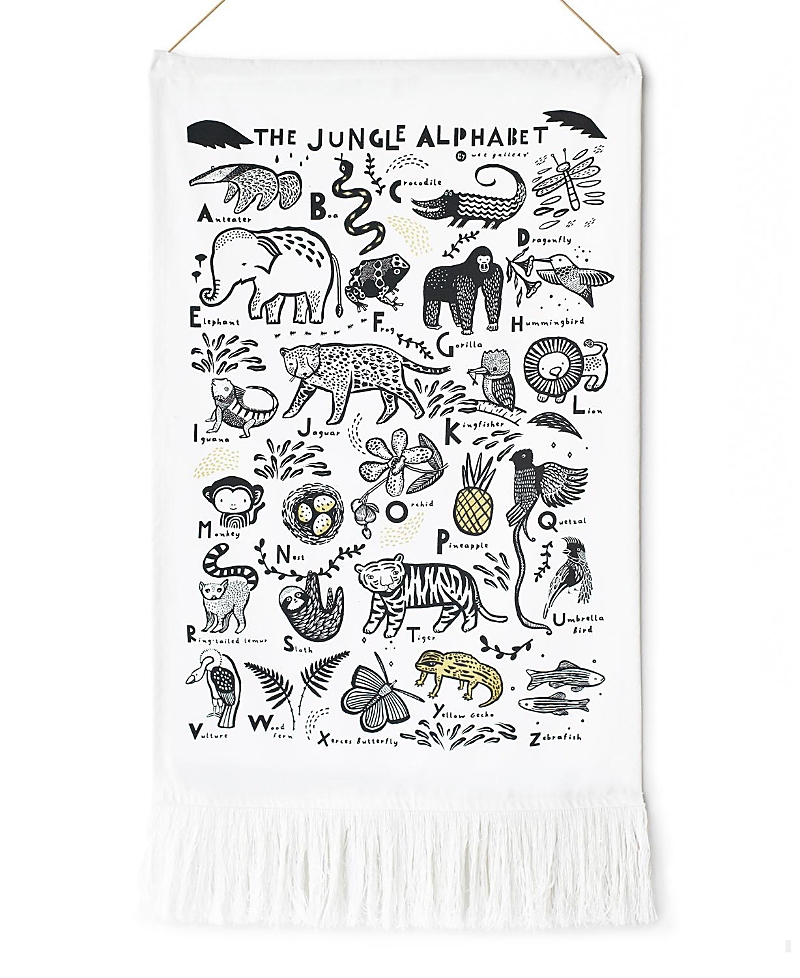 Wee Gallery Jungle Alphabet Printed Tapestry - All Ages