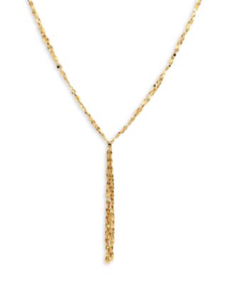 14K Yellow Gold Grande Tassel Necklace