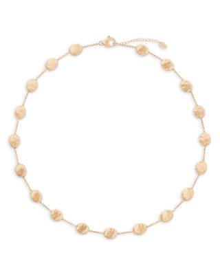 "Siviglia Collection" Large Bead Necklace in 18K Yellow Gold, 16"