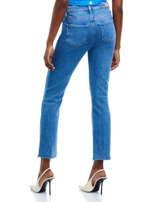 Cindy High Rise Ankle Straight Jeans in Music
