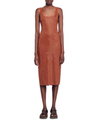 stitch knit dress A-Line Multi-Stitch Knit Dress