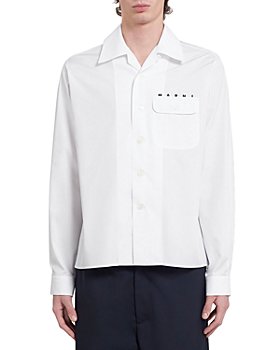 Marni - Cotton Regular Fit Long Sleeve Button Down Bowling Shirt 
