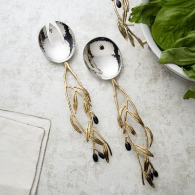 Olive Branch Servers, Set of 2