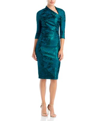 Teri Jon by Rickie Freeman - Metallic Jacquard Stretch Dress