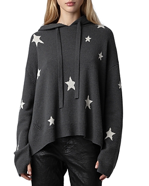 Shop Zadig & Voltaire Marky Cashmere Hoodie In Ardoise