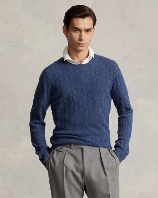 Cashmere Cable Knit Crewneck Sweater