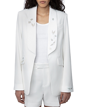 Zadig & Voltaire Date Embellished Wings Blazer In Judo