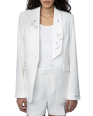 Shop Zadig & Voltaire Embellished Blazer In Judo