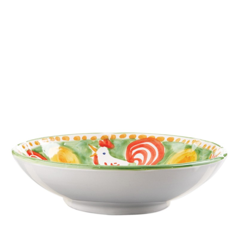 Vietri Campagna Gallina Coupe Pasta Bowl in Green