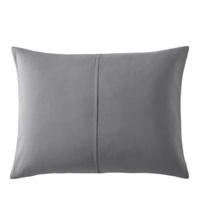 Solid Textured Pleats Charcoal Cotton Bedding Collection