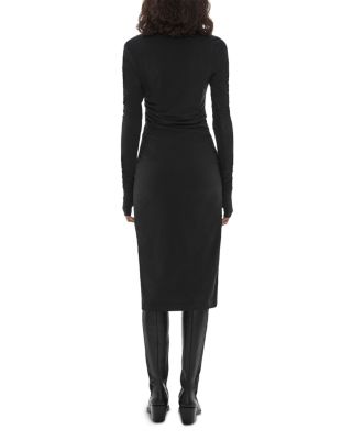knee length formal cocktail dresses Charming Evening Dress A-Line V-Neck Knee-Length Short Sleeves Lace-up Pleated Satin Fabric Cocktail Dress Little Black Dress main image 1