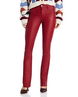 L AGENCE L'AGENCE RUTH HIGH RISE STRAIGHT LEG JEANS IN DARK BORDEAUX
